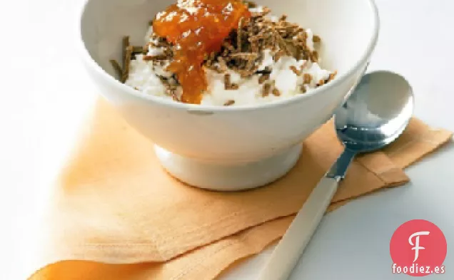 Requesón con Mermelada de Albaricoque y Cereal de Salvado