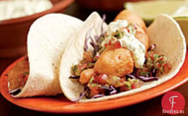 Tacos de Pescado Rebozados Con Cerveza