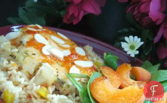 Pollo con Almendras y Albaricoque