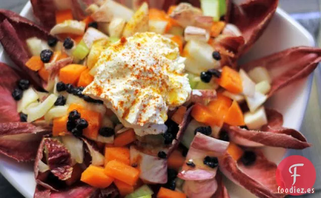 Zanahorias, Hinojo Y Achicoria Roja Con Hummus
