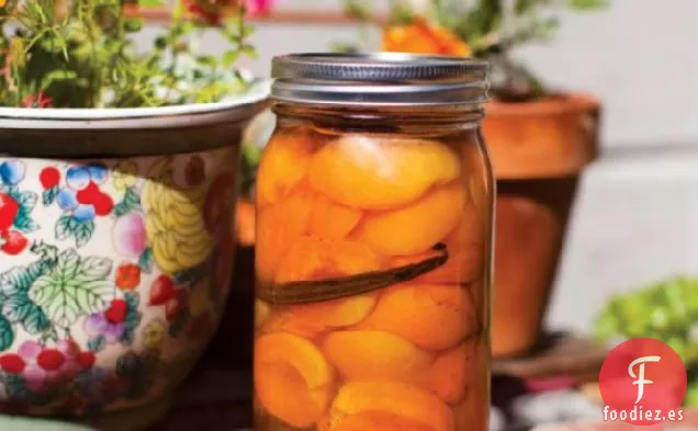 Panna Cotta de Suero de Mantequilla con Albaricoques Moscato