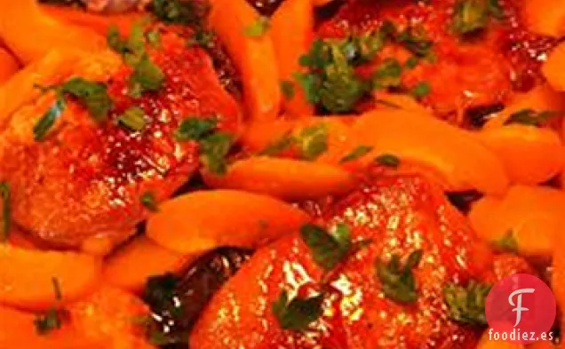 Chuletas de Cerdo Con Miel Y Albaricoque