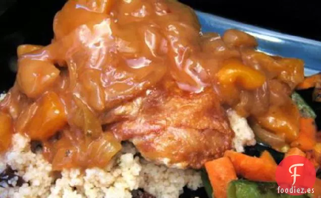 Pollo con Albaricoques y Sidra
