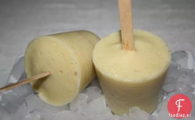 Pops de Batido de Naranja y Plátano