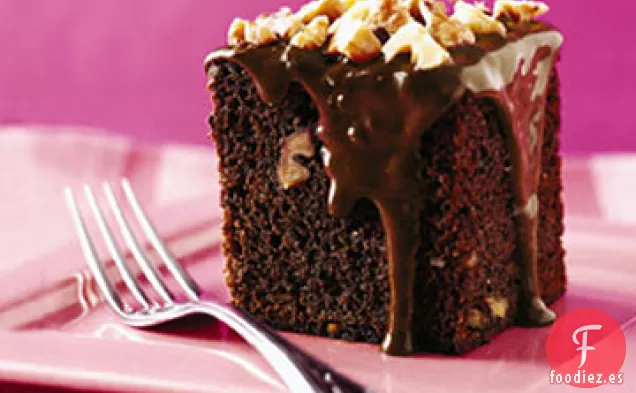 Pastel de Chocolate y Plátano con Nueces
