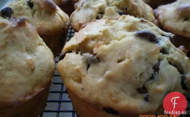 Muffins de Plátano con Chispas de Chocolate