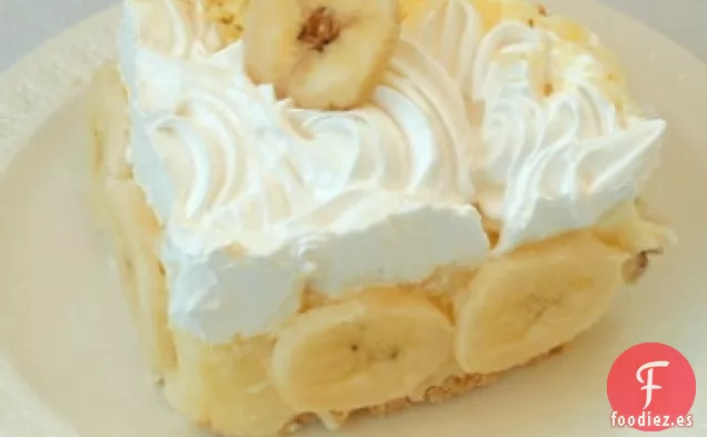 Pastel de Crema de Plátano Sin Corteza
