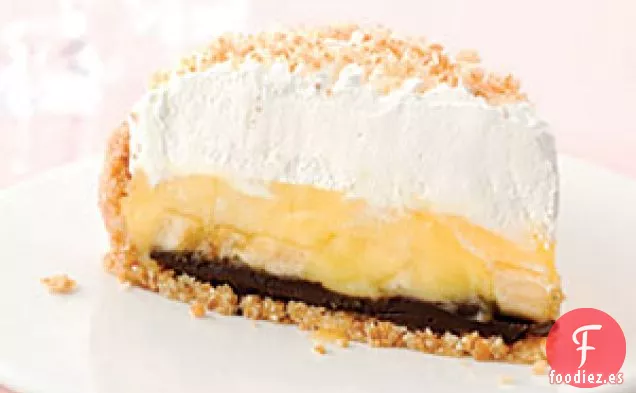 Pastel de Crema de Plátano de Fondo Negro