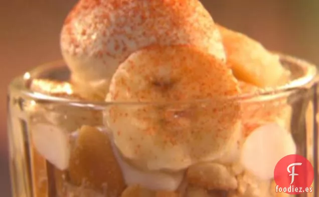Parfaits de Pastel de Crema de Plátano