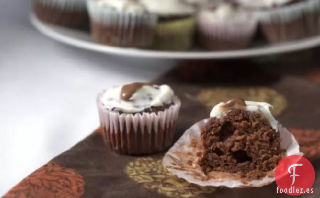 Cupcakes de Trigo Integral de Plátano y Chocolate Húmedo