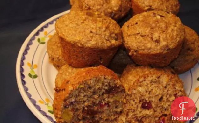 Magdalenas De Salvado De Avena Con Frutas Secas