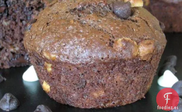 Muffins de Plátano de Chocolate Triple
