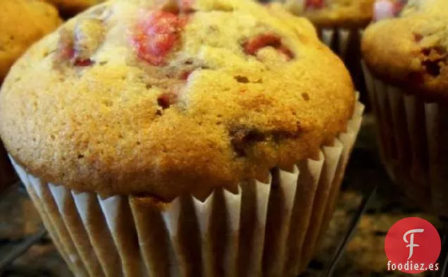 Muffins de Plátano y Fresa