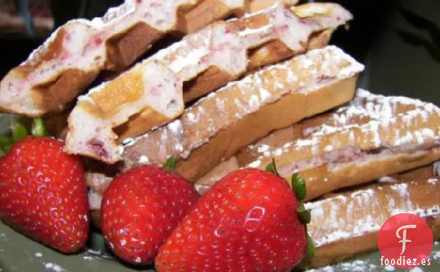 Gofres de Nuez de Frambuesa
