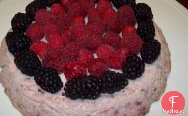 Tarta de Queso de Moras sin Corteza
