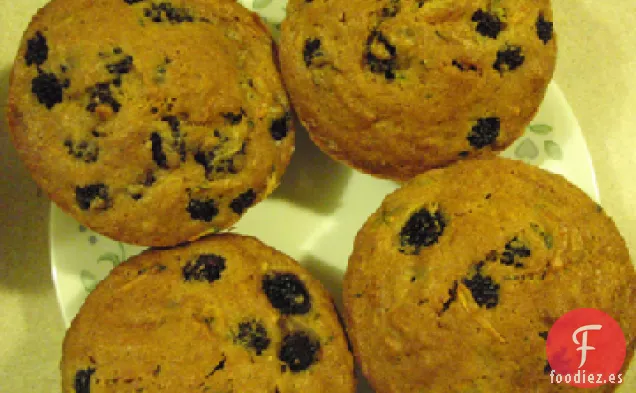 Muffins de Especias de Mora de Grano Entero
