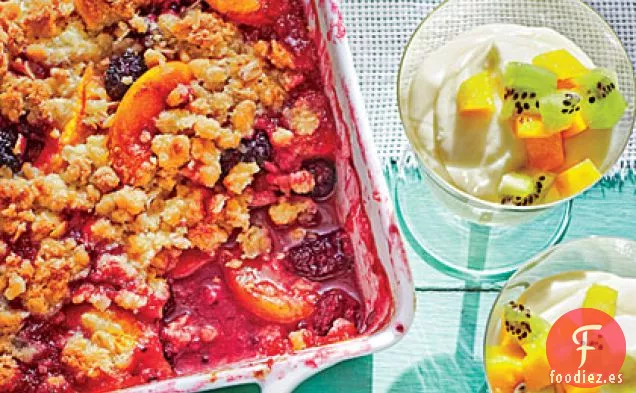 Crumble de Bayas de Melocotón