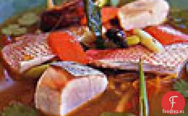 Sopa de Pescado y Verduras con Lima, Jengibre y Cilantro