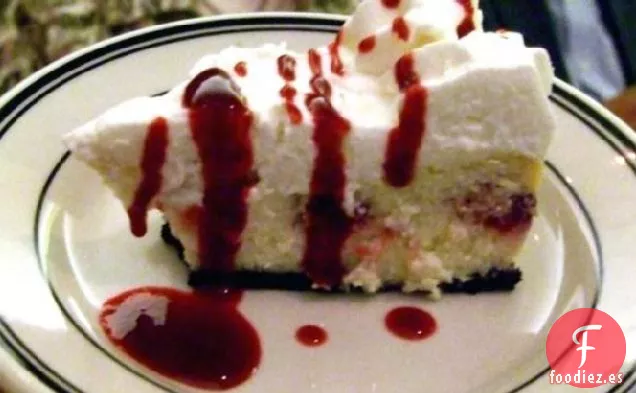 Pastel de Queso con Frambuesa y Chocolate Blanco Más Ligero
