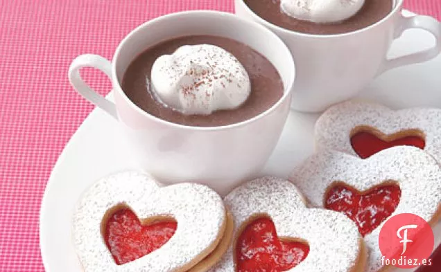 Galletas de Corazón de Linzer de Frambuesa