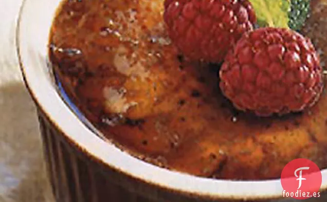 Crema Brûlée de Vainilla con Frambuesas
