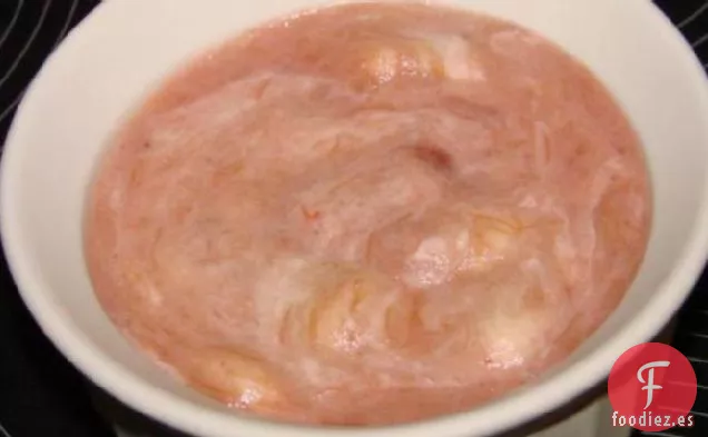 Mousse de Frambuesa de Ruibarbo