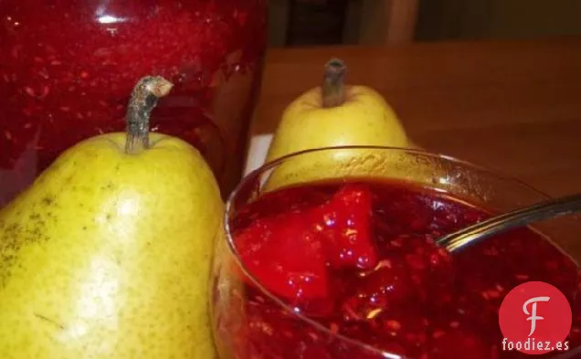Mermelada de Pera de Frambuesa sin Cocinar