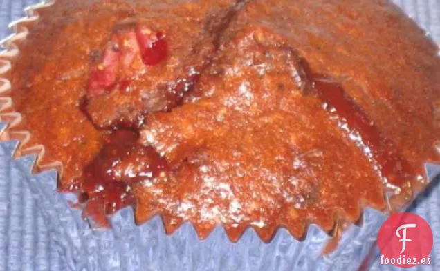 Muffins de Chocolate Doble con Bayas Explosivas