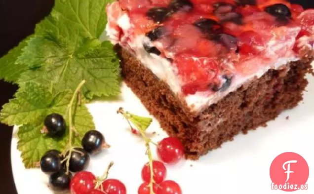 Pastel De Bayas De Chocolate Con Mascarpone