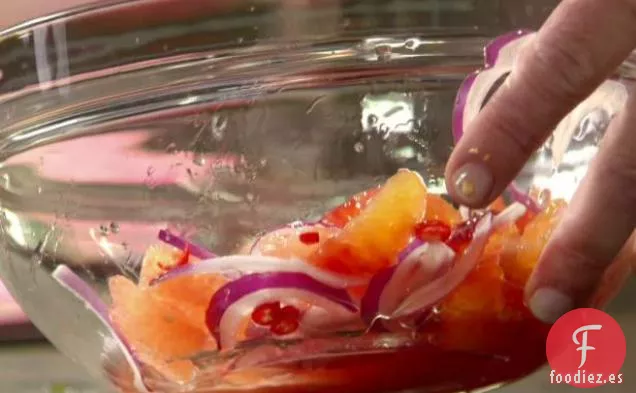 Ensalada de Naranja Sanguina y Cebolla Roja