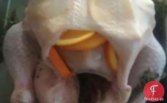 Pollo Al Horno Con Naranjas Sanguinas y Tomillo