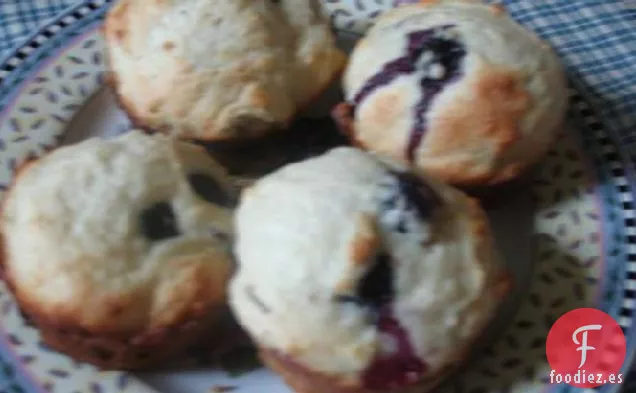 Muffins de Suero de Mantequilla de Arándanos