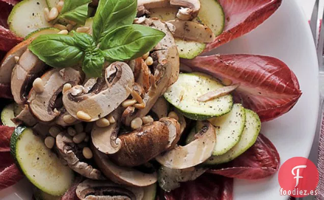 Achicoria Roja, Champiñones Y Calabacines