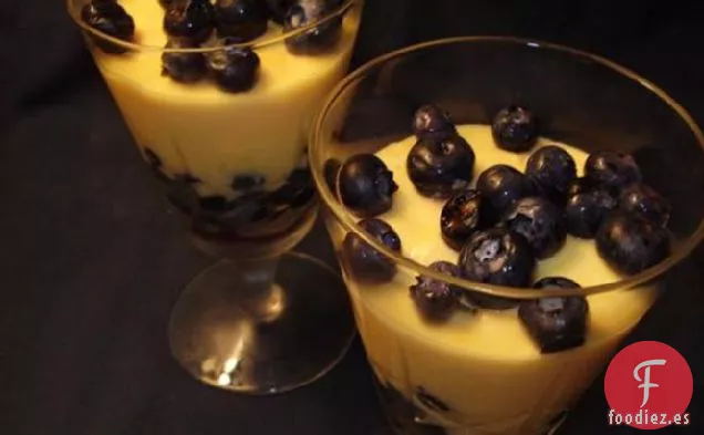 Arándanos con Crema de Naranja