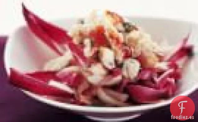 Ensalada de Escarola Belga Morada y Cangrejo