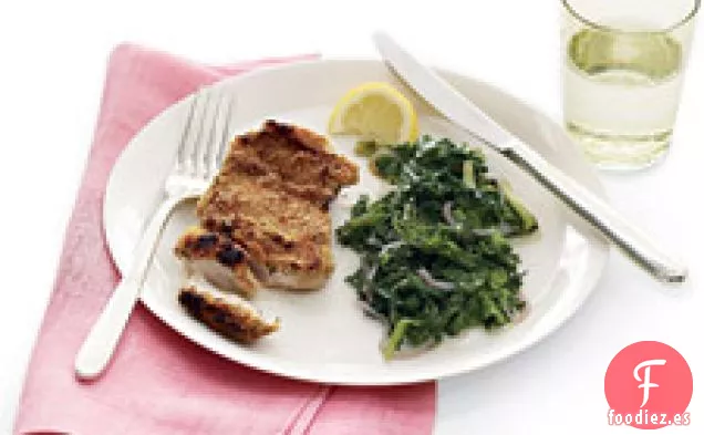 Muslos De Pollo Asados Con Achicoria Y Chalotes