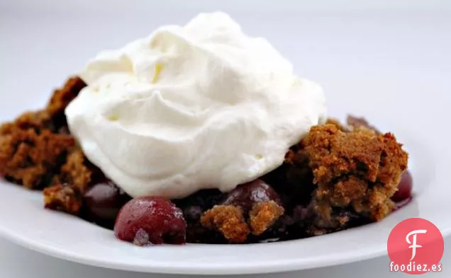 Crumble de Arándanos de Cereza