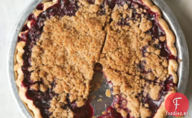 Pastel de Crumble de Arándanos