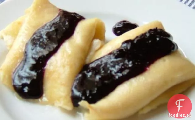 Crepes Con Coulis De Arándanos (Crepes)