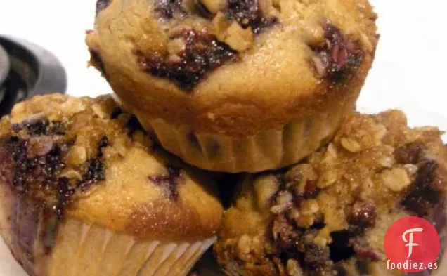 Muffins de Arándanos con Streusel de Canela (¡Rosquillas Einstein!)