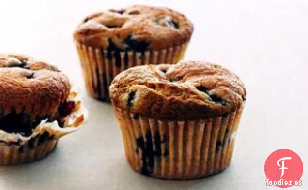 Muffins de Arándanos-Bajos en Calorías