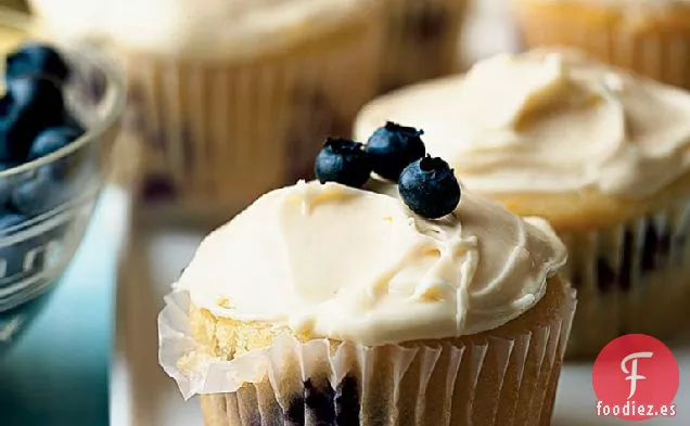 Cupcakes de Arándanos con Aroma a Limón