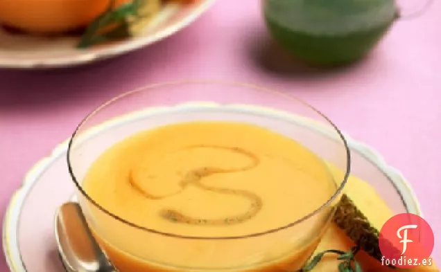 Sopa de Melón Frío con Jarabe de Estragón