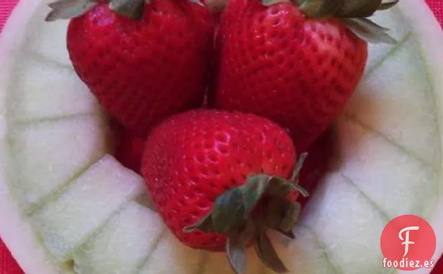 Anillos de Melón con Fresas