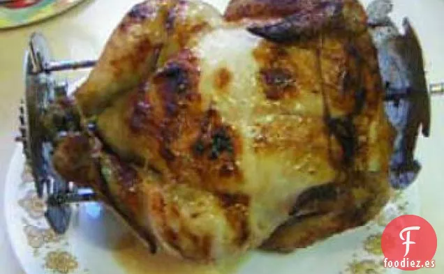 Pollo del tío Bill Asado en un Rotissiere