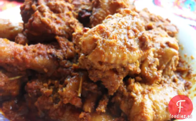 Alitas de pollo al curry de coco