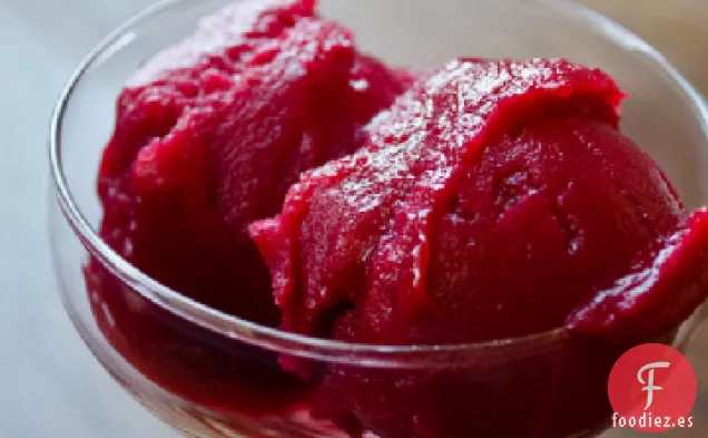 Sorbete de Arándanos rojos y Lillet Rouge