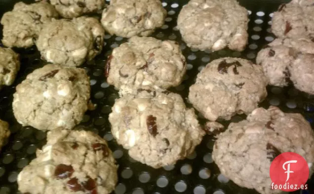 Galletas de Chocolate Blanco, Arándanos, Avena y Nueces
