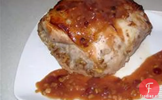 Chuletas de Cerdo Rellenas con Arándanos
