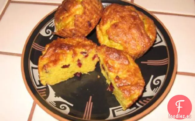 Magdalenas de Arándano Rojo Verdaderamente Naranjas